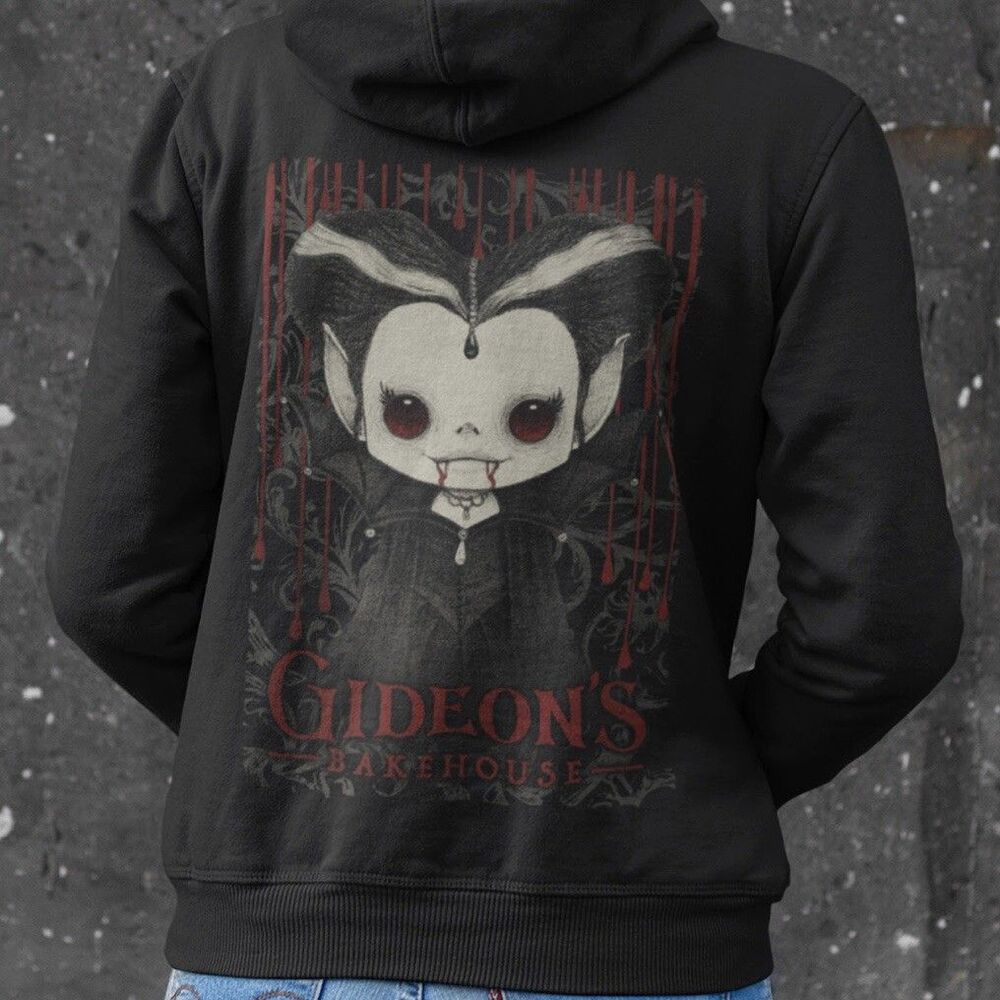 Gideon’s Bakehouse Valentina Broccha Zip Up Hoodie Unisex Black XL NEW